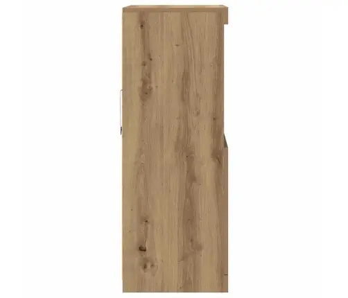 Sānu Skapītis Ar Led Gaismām, Amatnieku Ozols, 60X37X100 Cm Vidaxl