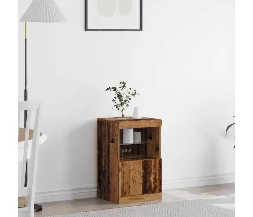 Kõide Led -Ribatuledega Vana Puit 41 X 37 X 67 Cm Tehispuit