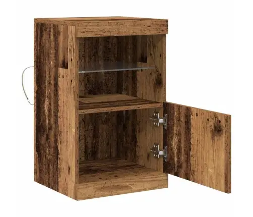 Kõide Led -Ribatuledega Vana Puit 41 X 37 X 67 Cm Tehispuit
