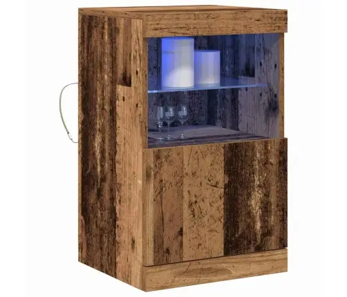 Kõide Led -Ribatuledega Vana Puit 41 X 37 X 67 Cm Tehispuit