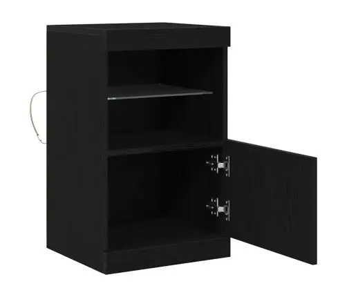 Kõide Led -Ribatuledega Must Tamm 41 X 37 X 67 Cm Tehispuit