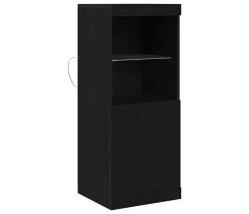 Bufete Ar Led Gaismām Melna Ozola 41X37X100 Cm Vidaxl