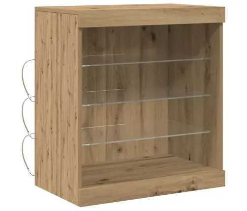 Bufete Ar Led Apgaismojumu, Rūpnieciskā Ozola, 60,5X37X67 Cm Vidaxl