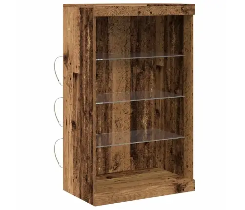 Sideboard Ar Led Gaismām Vecs Koks 60,5X37X100 Cm Vidaxl Sideboard Ar Led Gaismām Vecs Koks 60,5X37X100 Cm Vidaxl