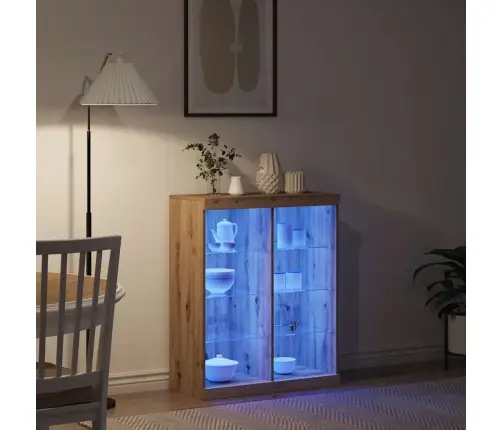 Malas Ar Led Gaismām, Koka Ozola, 41X37X100 Cm Vidaxl Malas Ar Led Gaismām, Koka Ozola, 41X37X100 Cm Vidaxl