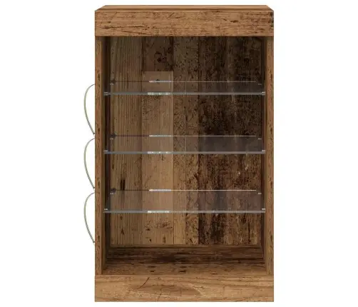 Bufete Ar Led Gaismām Vecs Koks 41X37X67 Cm Vidaxl Bufete Ar Led Gaismām Vecs Koks 41X37X67 Cm Vidaxl