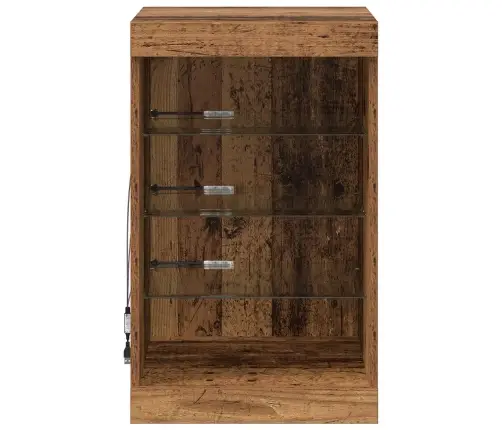 Bufete Ar Led Gaismām Vecs Koks 41X37X67 Cm Vidaxl