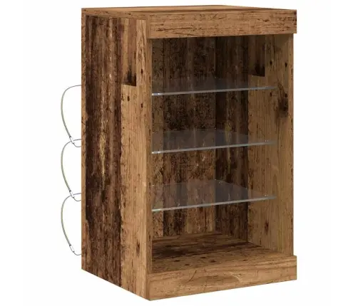Bufete Ar Led Gaismām Vecs Koks 41X37X67 Cm Vidaxl Bufete Ar Led Gaismām Vecs Koks 41X37X67 Cm Vidaxl