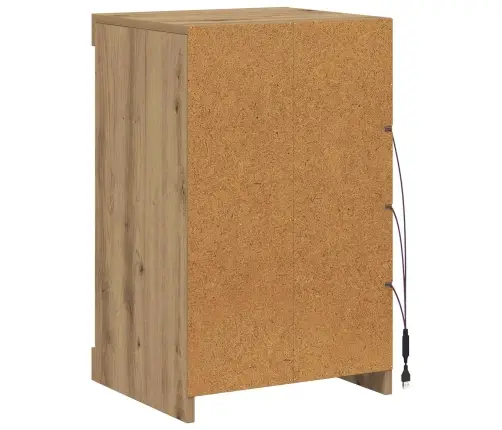 Bufete Ar Led Apgaismojumu, Amatnieku Ozols, 41X37X67 Cm Vidaxl