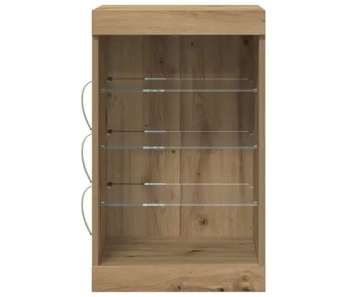 Bufete Ar Led Apgaismojumu, Amatnieku Ozols, 41X37X67 Cm Vidaxl