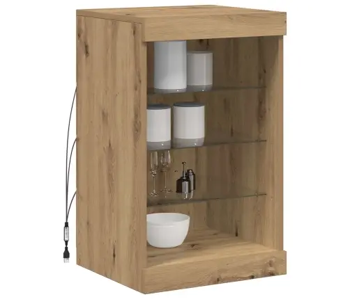 Bufete Ar Led Apgaismojumu, Amatnieku Ozols, 41X37X67 Cm Vidaxl