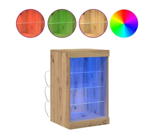 Bufete Ar Led Apgaismojumu, Amatnieku Ozols, 41X37X67 Cm Vidaxl