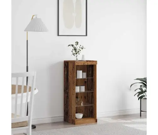 Bufete Ar Led Apgaismojumu Vecs Koks 41X37X100 Cm Vidaxl