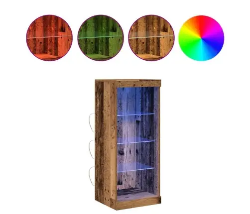 Bufete Ar Led Apgaismojumu Vecs Koks 41X37X100 Cm Vidaxl