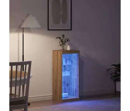 Bufete Ar Led Gaismām, Amatniecības Ozols 41X37X100 Cm Vidaxl