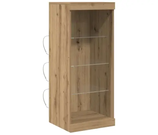 Bufete Ar Led Gaismām, Amatniecības Ozols 41X37X100 Cm Vidaxl