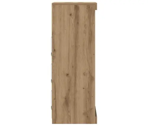 Bufete Ar Led Gaismām, Amatniecības Ozols 41X37X100 Cm Vidaxl