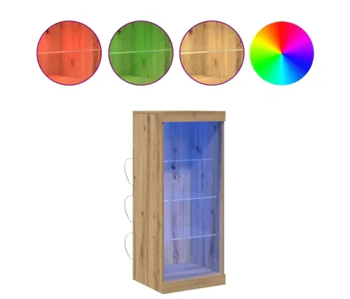 Bufete Ar Led Gaismām, Amatniecības Ozols 41X37X100 Cm Vidaxl