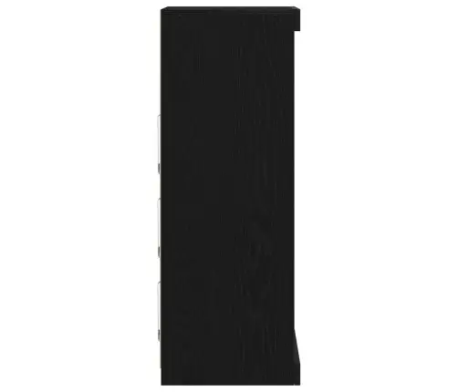 Kõide Led -Ribatuledega Must Tamm 41 X 37 X 100 Cm Tehispuit