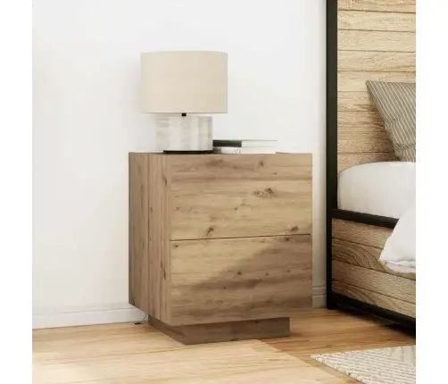 Naktsgaldiņš Ar Led Gaismām Artisan Ozola 45X40X55 Cm Vidaxl