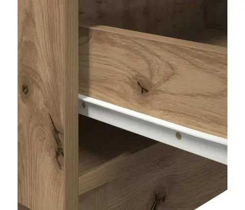 Naktsgaldiņi Ar Led Gaismām 2 Gabali Artisan Oak 45X40X55 Cm Vidaxl