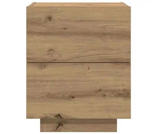 Naktsgaldiņi Ar Led Gaismām 2 Gabali Artisan Oak 45X40X55 Cm Vidaxl