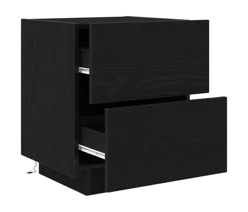 Öölambi Kapp Sahtliga 2 Pcs Must Tamm 45 X 40 X 55 Cm Tehispuit