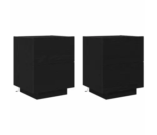 Öölambi Kapp Sahtliga 2 Pcs Must Tamm 45 X 40 X 55 Cm Tehispuit