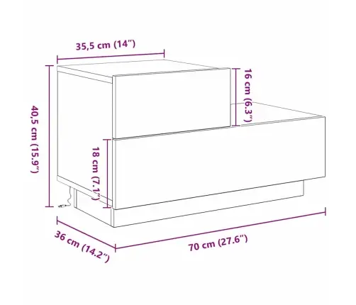 Öökapp Sahtliga Vana Puit 70 X 36 X 40.5 Cm Tehispuit