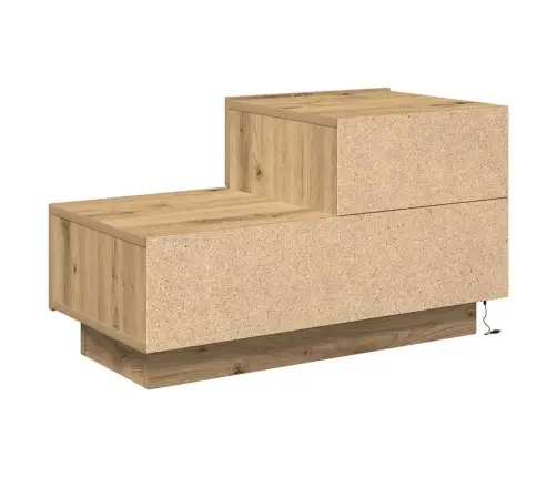 Naktsgaldiņš Ar Led Gaismām, Amatnieka Ozols 100X36X49 Cm Vidaxl