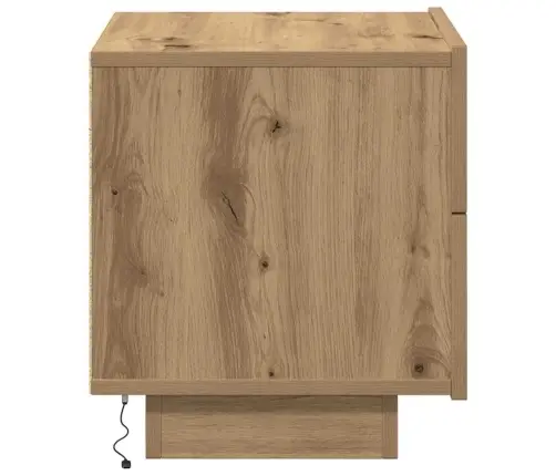 Naktsgaldiņš Ar Led Gaismām, Amatnieka Ozols 100X36X49 Cm Vidaxl