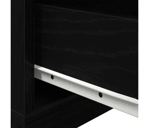 Naktsgaldiņš Ar Led Gaismām, Melna Ozola 70X36X40.5 Cm Vidaxl