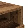 Naktsgaldiņš Ar Led Gaismām Vecs Koks 40X39X37 Cm Vidaxl