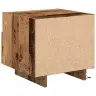 Naktsgaldiņš Ar Led Gaismām Vecs Koks 40X39X37 Cm Vidaxl