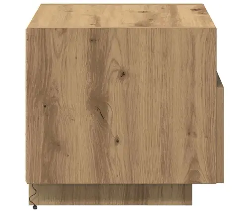 Naktsgaldiņš Ar Led Apgaismojumu, Amatnieku Ozols 40X39X37 Cm Vidaxl