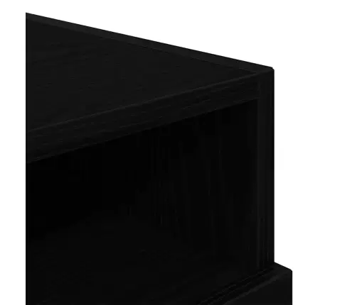 Naktinis Staliukas 2 Pcs Juoda Ąžuolo 40 X 39 X 37 Cm