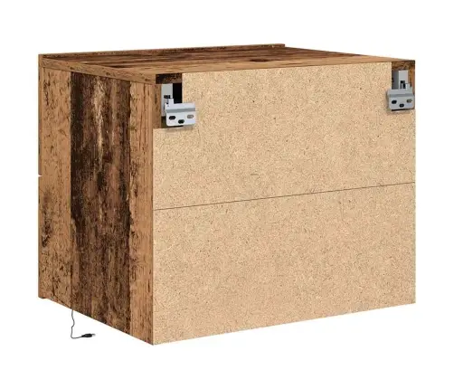 Seinale Kinnitatav Öökapp 2 Pcs Vana Puit 50 X 39 X 41 Cm