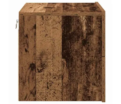 Seinale Kinnitatav Öökapp 2 Pcs Vana Puit 50 X 39 X 41 Cm