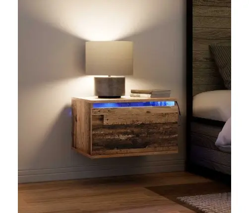 Naktsgaldiņš Ar Led Pie Sienas Montējamu Veco Koku 50X36X30 Cm Vidaxl