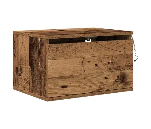 Naktsgaldiņš Ar Led Pie Sienas Montējamu Veco Koku 50X36X30 Cm Vidaxl