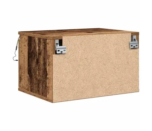 Naktsgaldiņi Ar Led Gaismām 2 Gab. Sienā Montējami Vecs Koks Vidaxl