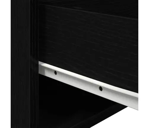 Naktsgaldiņi Ar Led Gaismām 2 Gab. Pieskrūvējami Melnā Ozola Krāsā Vidaxl