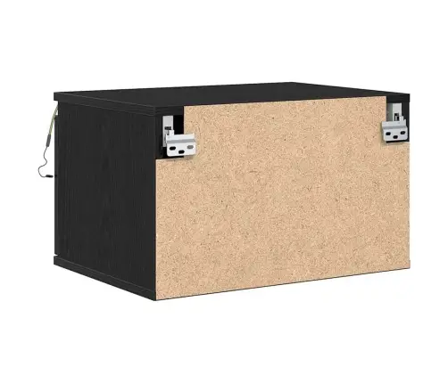 Naktsgaldiņi Ar Led Gaismām 2 Gab. Pieskrūvējami Melnā Ozola Krāsā Vidaxl