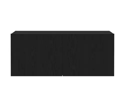 Tv Sienas Skapis Melns Ozols 100X30X41 Cm Inženierijas Koks Vidaxl