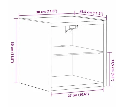 Televizoriaus Spintelė Juoda 30 X 28.5 X 30 Cm Apdirbta Mediena