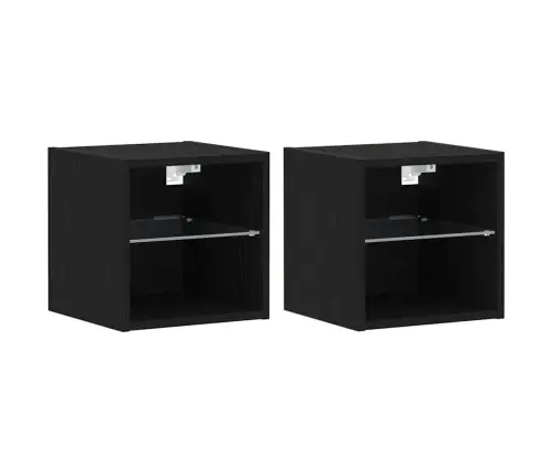 Televizoriaus Spintelė 2 Pcs Juoda 30 X 28.5 X 30 Cm