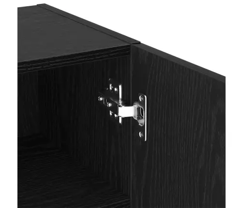 Tv Skapītis Ar Led Gaismām Melnā Ozola Krāsā 40,5X30X102 Cm Vidaxl