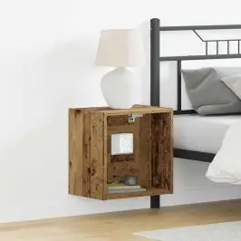 Peldējošais Plaukts Brūna 40 X 28,5 X 40 Cm Inženierijas Koks Vidaxl