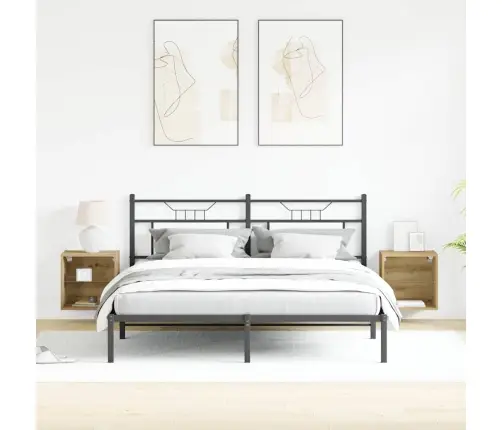 Peldošais Plaukts 2 Gab. Amatnieku Ozols 40X28.5X40 Cm Inženierijas Koks Vidaxl