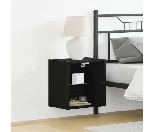 Led-Valgustusega Rippriiul Must 40 X 28,5 X 40 Cm Tehispuit